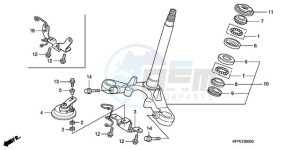 CBR125RWA Australia - (U / BLA) drawing STEERING STEM