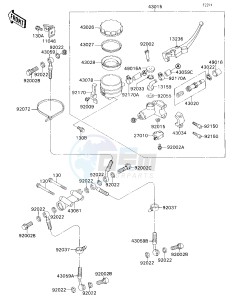 ZX 750 H [NINJA ZX-7] (H1) [NINJA ZX-7] drawing FRONT MASTER CYLINDER