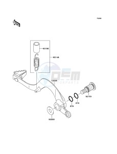 KLX450R KLX450A9F EU drawing Brake Pedal