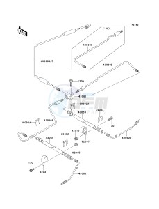 KAF 620 J [MULE 3010 TRANS4X4] (J6J-J8F) J6F drawing BRAKE PIPING