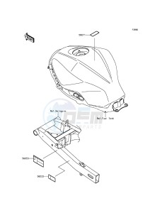 NINJA 300 ABS EX300BGF XX (EU ME A(FRICA) drawing Labels