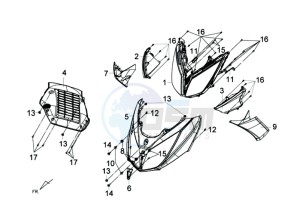 GTS 125 EFI drawing FR PLATE / HEAD LIGHT