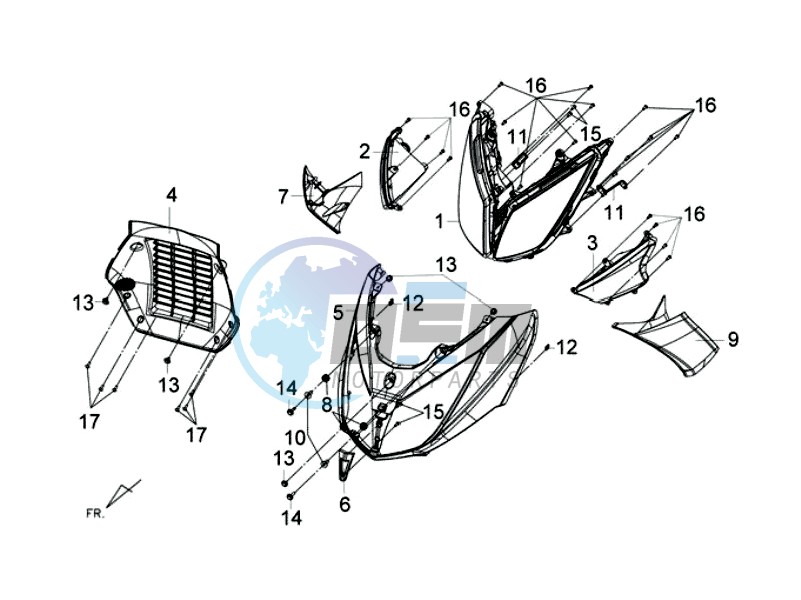 FR PLATE / HEAD LIGHT