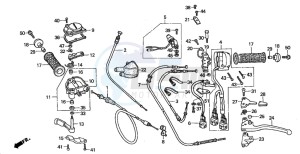 TRX450S drawing HANDLE SWITCH (ES)