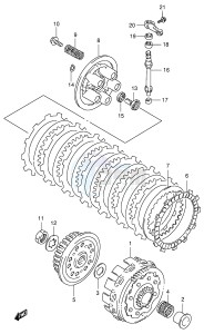 RM125 (E2) drawing CLUTCH (MODEL T V)