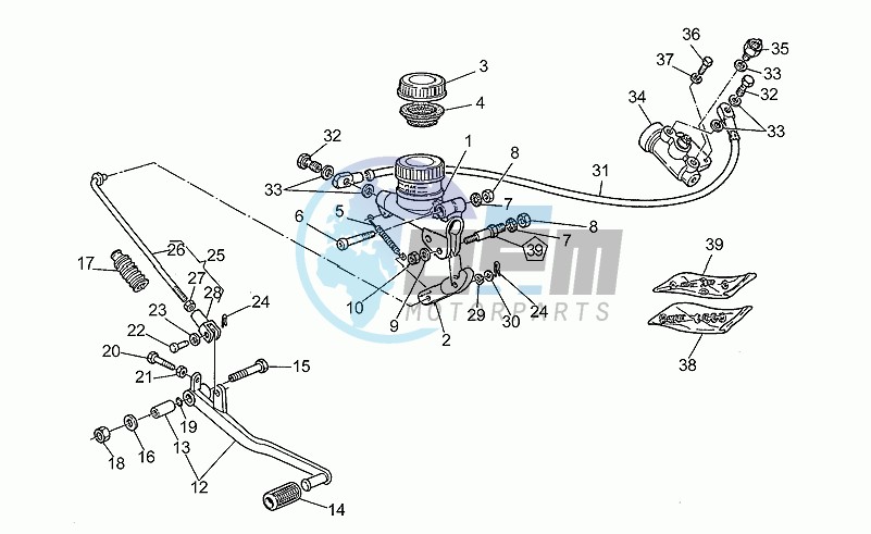 Rear master cylinder