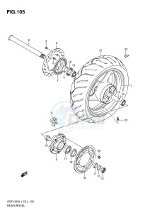 GSF1250 (E21) Bandit drawing REAR WHEEL (GSF1250AL1 E21)