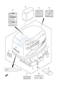 DF 25 drawing Engine Cover