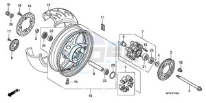 CB600FA9 Spain - (SP / ABS 25K) drawing REAR WHEEL