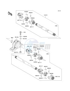 KAF 620 R [MULE 4010 TRANS4X4] (R9F-RAFA) R9F drawing DRIVE SHAFT-PROPELLER