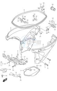 DF 25A drawing Side Cover Remote Control w/Power Tilt