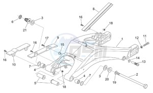 RS 125 Tuono drawing Swing arm