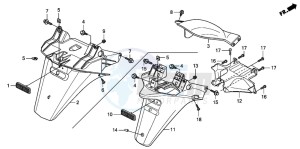 FES150 125 S-WING drawing REAR FENDER