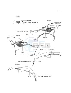 KVF 750 C [BRUTE FORCE 750 4X4I] (C6F-C7F) C7F drawing DECALS-- BLUE- --- C7F- -