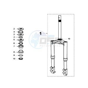 LUDIX 12 RSP2 drawing FRONT FORK / STEERINGHEAD