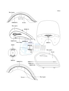 VN 1500 G [VULCAN 1500 NOMAD] (G1-G3) [VULCAN 1500 NOMAD] drawing DECALS-- BOULOGNE_GREEN- -