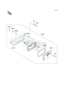 KVF 360 A [PARAIRIE 360 4X4] (A1-A3) PRAIRIE 360 4X4] drawing TAILLIGHT-- S- --- -JKBVFHA1 3B524150- -