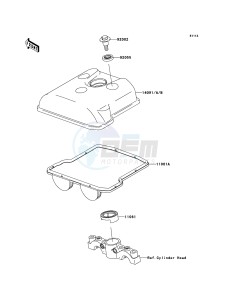 KLX450R KLX450ACF EU drawing Cylinder Head Cover