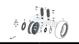 CRUISYM 300 (LV30W1-EU) (L8-M0) drawing RR. CAST WHEEL