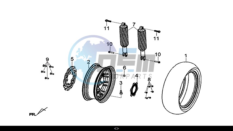 RR. CAST WHEEL