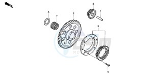 TRX350TE FOURTRAX ES drawing STARTING CLUTCH