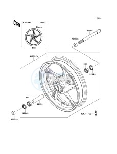 Z1000 ZR1000DDF FR GB XX (EU ME A(FRICA) drawing Front Hub