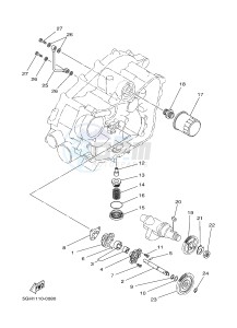 YFM450FWAD YFM450PHE GRIZZLY 450 EPS (2LC6 2LC7) drawing OIL PUMP