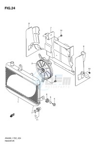 AN400 (E2) Burgman drawing RADIATOR