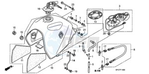 XL125VA EU / CMF - (EU / CMF) drawing FUEL TANK/FUEL PUMP