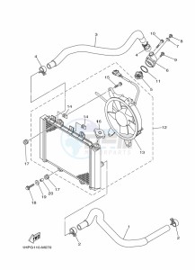 YFM700FWAD GRIZZLY 700 EPS (BLT5) drawing RADIATOR & HOSE