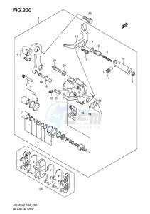 AN400Z ABS BURGMAN EU-UK drawing REAR CALIPER