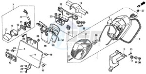 NV750C2 drawing TAILLIGHT (VT750C/C2/NV750C2)