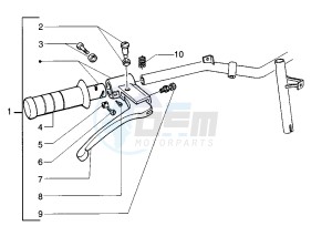 Zip 50 RST drawing Front Brake Control