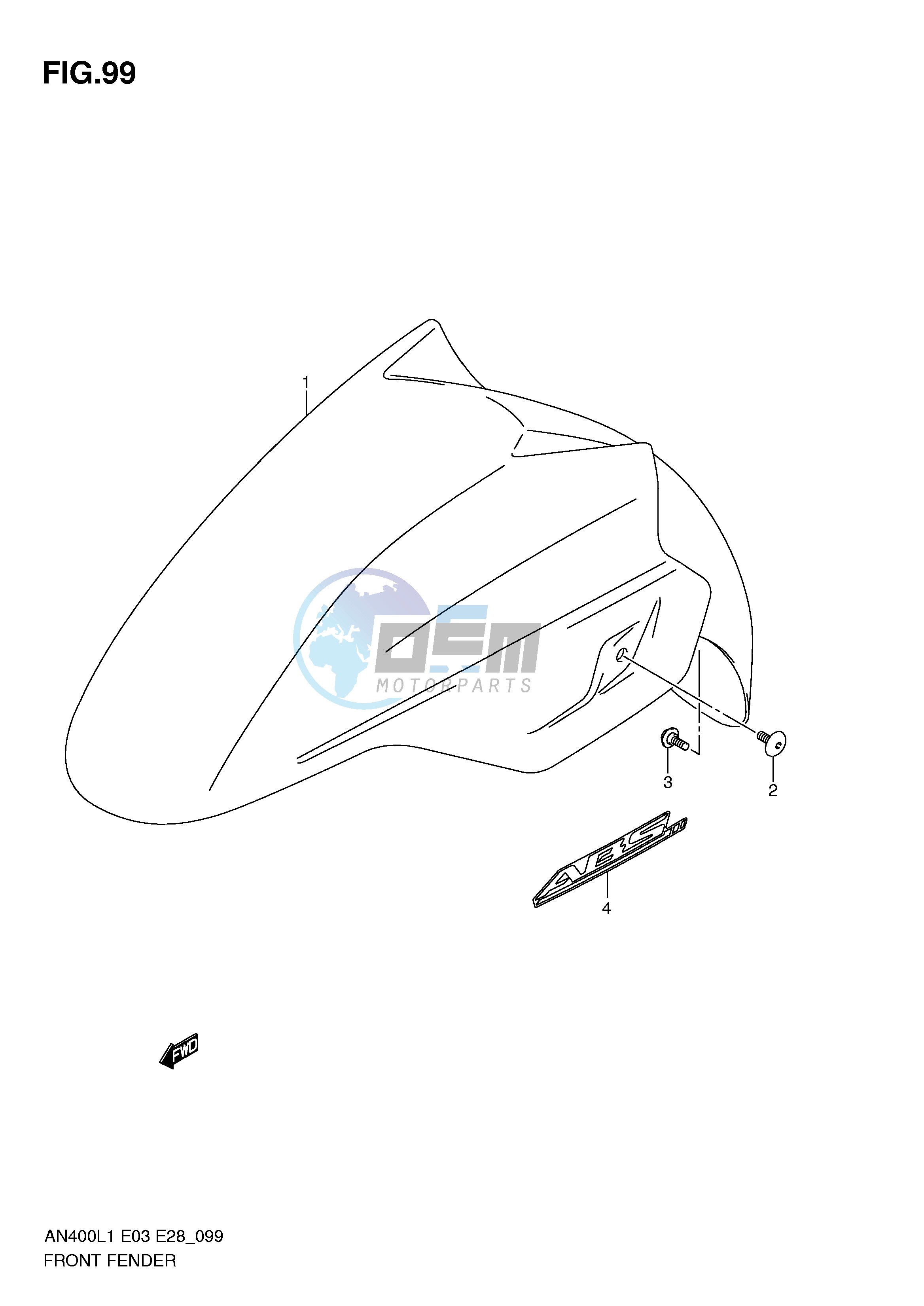 FRONT FENDER (AN400ZAL1 E33)