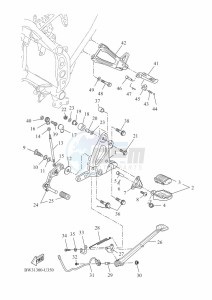 XTZ690D-B TENERE 700 (BEH2) drawing STAND & FOOTREST