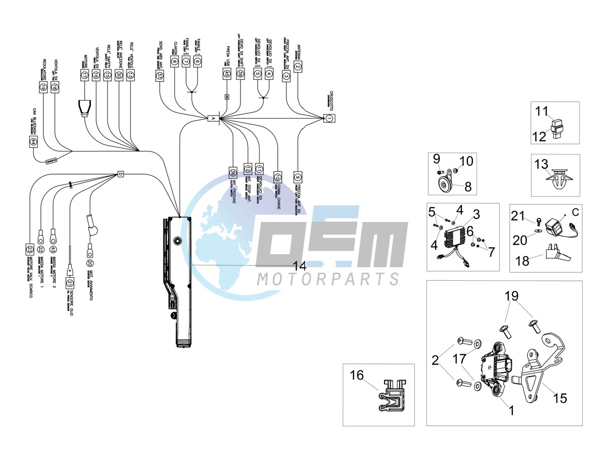 Front electrical system