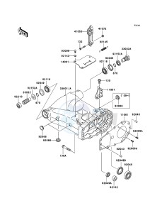 KVF650 4x4 KVF650D7F EU GB drawing Swingarm