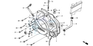 NSR50S drawing RIGHT CRANKCASE COVER