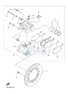 XJ6S 600 DIVERSION (S-TYPE) (36CD) drawing REAR BRAKE CALIPER