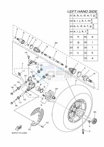 YFM700FWAD GRIZZLY 700 EPS (B4FL) drawing REAR WHEEL