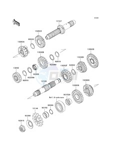 KX 450 E (KX450F MONSTER ENERGY) (E9FA) E9FA drawing TRANSMISSION