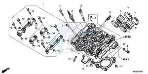 CBR500RAD CBR500R ABS UK - (E) drawing CYLINDER HEAD