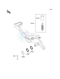 KLX250 KLX250S9F GB XX (EU ME A(FRICA) drawing Brake Pedal