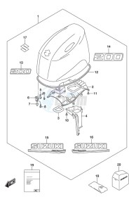 DF 200A drawing Engine Cover