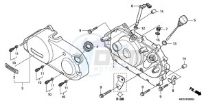 VT750CA9 UK - (E / MKH ST) drawing RIGHT CRANKCASE COVER