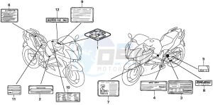 VFR800A drawing CAUTION LABEL