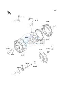 KL 650 A [KLR650] (A10-A14) [KLR650] drawing CLUTCH