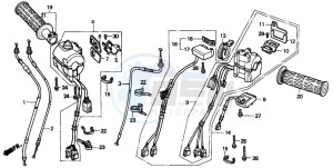 GL1500A GOLDWING ASPENCADE drawing SWITCH/CABLE (GL1500AP/AR/AS/AT)