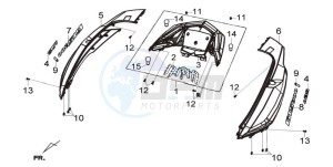 GTS 300i ABS drawing COWLING