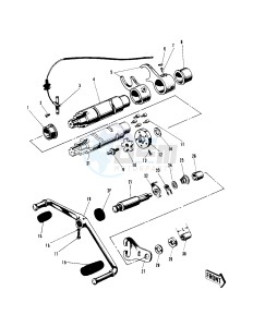 W1 W2 TT SS [COMMANDER) (TT-SS ) 650 [COMMANDER) drawing GEAR CHANGE MECHANISM